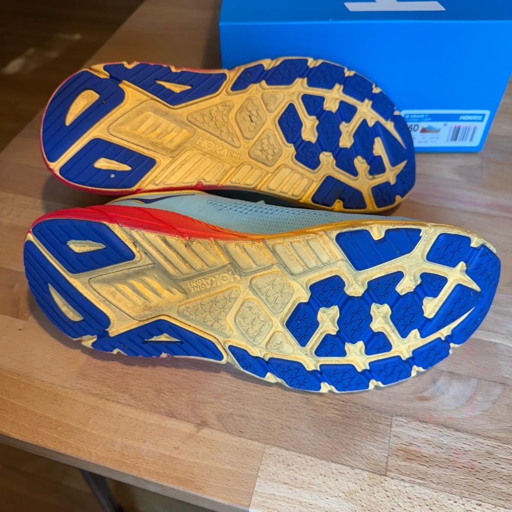 Hoka Arahi 7 Running Shoes in Light Blue and Yellow size 9.5 - Picture 5 of 5